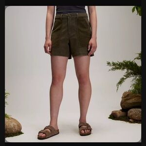 Olive Green High-Waisted Shorts by Alpine Design
